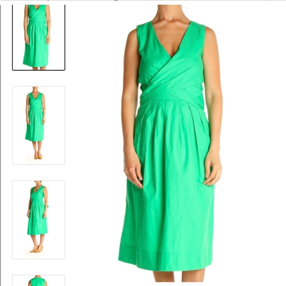 NWT, Adorable Green J. Crew Wrap Dress Size 4